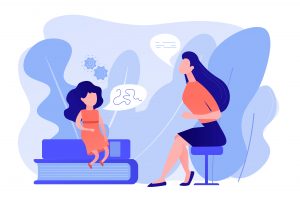 Speech therapy concept vector illustration